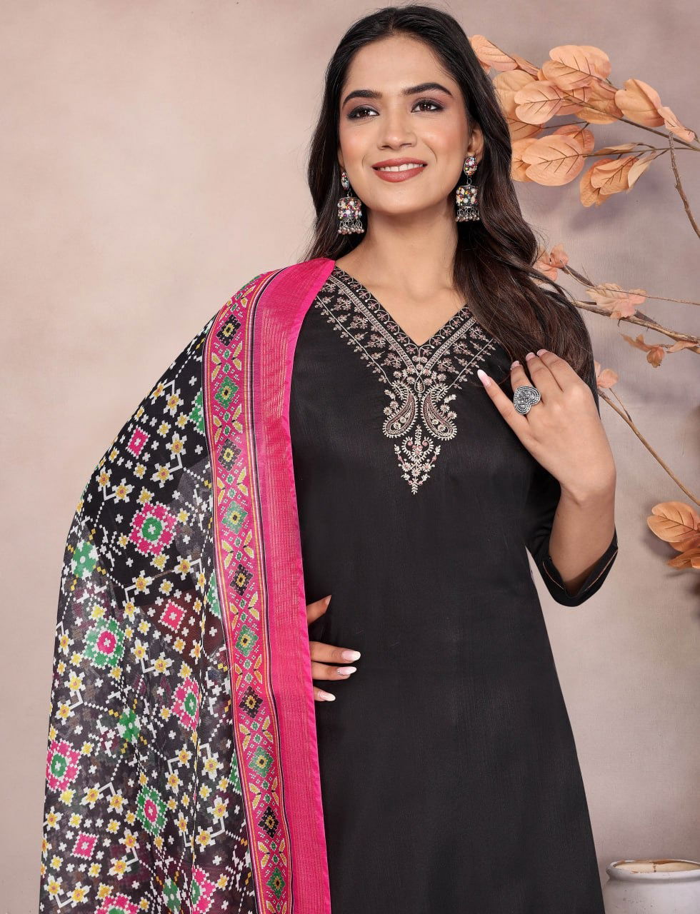 Vedika Hit Cotton by 9Star Blend Embroidered Designer Kurta Set